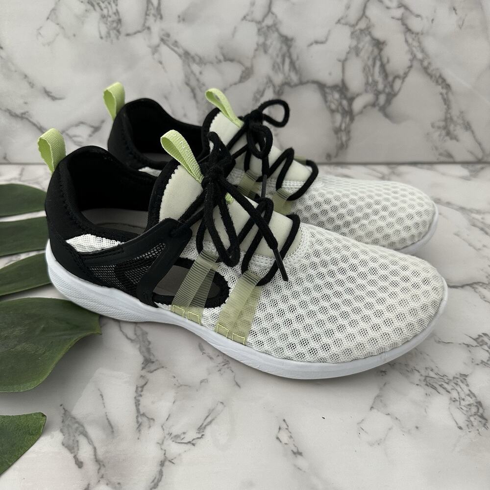 Vionic White Black Lime Mesh Sneakers